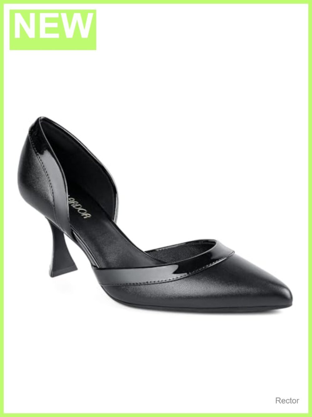 Faux Leather Kitten Heel Pointed Toe Pumps Slip Resistant Comfortable